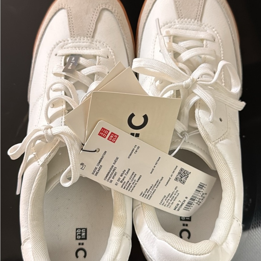 Uniqlo Cream and White Sneakers